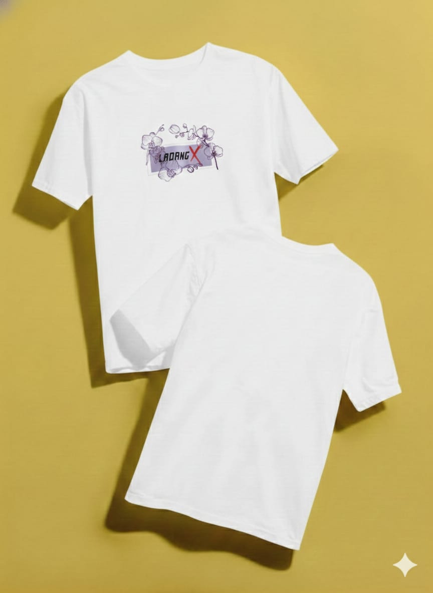 KIDS TEE - PURPLE LADANG X (WHITE)
